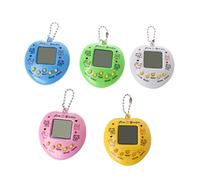 Retro Handheld Game Machine Random Color Electronic Digital Pets Keychain Interactive Toy for Boys Girls Video Game Consoles & Accessories