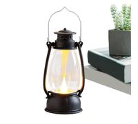 Retro Handheld Lantern - 6.7x6x13.1cm, Electronic Candle Lamp | Vintage LED Camping Lamps - Desktop Decor Lantern Ornament | Healing Night Light - Holiday Party Decoration