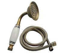 Retro Handheld Shower Head with 1.5m Hose Traditional Telephone Style Vintage Showers,Metal (Brass Color)