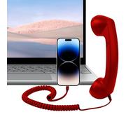 Retro Handset for Mobile Phones - Retro Type-C Comfortable with Microphone, Old Style Phone - for Travel Offices Kitchen Bedside Bathroom Living Room School Hospital