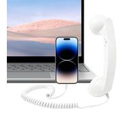 Retro Handset - Type C Telephone Style Receiver, Classic Design with Built in Microphone, Comfortable Ergonomic Cell Phone to Landline Adapter | Home Office Desk Supply for Kitchen Bathroom