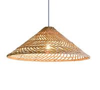Retro Handwoven Rattan Pendant Light Open Weave Cane Ceiling Light Chandelier, Wicker Lamp Shade Ceiling Light Fixture Ceiling Fixture with Adjustable Cord for Living Room Restaurant,Hanging Light(50