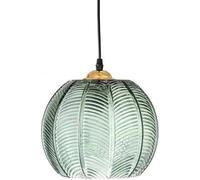 Retro Hanging Light E27 Single-Head Chandelier Unique Tree Leaf Veins Glass Pendant Lamp Creative Decorative Lighting for Restaurant & Kitchen Island (Size: 1)
