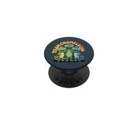 Retro Happy Graphic Bold Green Slow Fun Artistic Chameleon PopSockets Adhesive PopGrip