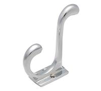 Retro Hat and Coat Hook Solid Brass Finished in Chrome Polished