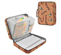 Retro Hat Zipper Binder Bag 3 Ring 6-Tab Expanding File Folder 500 Sheets Organizer for School Work Office