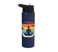 Retro Hatha Asanas Kundalini Ashtanga Yogi Yoga Stainless Steel Insulated Water Bottle