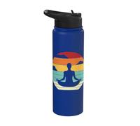 Retro Hatha Asanas Kundalini Ashtanga Yogi Yoga Stainless Steel Insulated Water Bottle