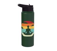 Retro Hatha Asanas Kundalini Ashtanga Yogi Yoga Stainless Steel Insulated Water Bottle
