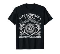 Retro Have Yourself A Merry Little Solstice Yule Christmas T-Shirt