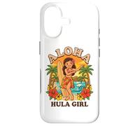 Retro Hawaii Hula Girl Aloha Surfboard Tropical Beach Sunset Case for iPhone 17