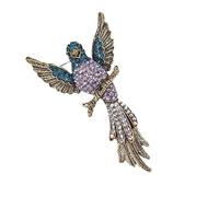 Retro Hawks Brooch With Sparkling Rhinestones Cartoon Styles Alloy Crafted Multipurpose Wear Jewelry For Women Men Clothing Decoration Gift Shimmering Hawks Design Brooch Accessory