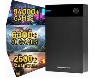 Retro HDD 18TB Retro Gaming HDD Hard drive 6in1 94000+ 3D Ready Games, Classics, 3A 6300+, USB 3.0, 18TB Portable External Game Hard Drive Disk for Win 7/8/10/11