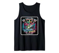 Retro He Called Me to Fish Jesus Christian Church Bible Men Tank Top