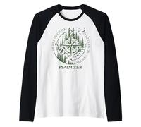 Retro He Will Teach You The Way You Should Go Psalm Camping Raglan Baseball Tee