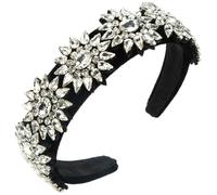 Retro Headband Women'S Wide And Narrow Glass Diamond Super Flash Temperament Full Diamond Hair Accessory Headband, Wide