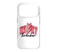 Retro Heart breaker Checkered Single Valentine Coquette bow Case for iPhone 17 Pro