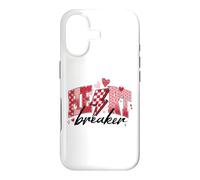 Retro Heart breaker Checkered Single Valentine Coquette Case for iPhone 17