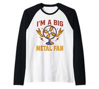 Retro Heavy-Metal Big Rock Music Fan Vintage Raglan Baseball Tee