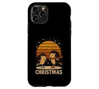 Retro Hedgehog Ice Skating Christmas Winter Holiday Case for iPhone 11 Pro