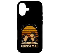 Retro Hedgehog Ice Skating Christmas Winter Holiday Case for iPhone 17