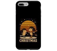 Retro Hedgehog Ice Skating Christmas Winter Holiday Case for iPhone 7 Plus/8 Plus