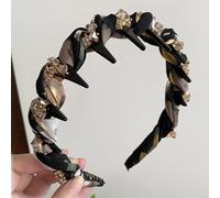 Retro High Skull Pearl Headband, Vintage High Cranium Artificial Pearl Hairband, Reversible Headband with Teeth, for Women's Hair, Party Wedding Home Hairband (TYPE 5)