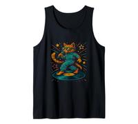 Retro Hip Hop Cat Rap Music Lover Cool Cat Disco Tank Top