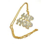 Retro Hip Hop Medallion Necklace for Costume Party 1990s Inspired Fancy Dress Accessory