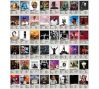 Retro Hip Hop Rappers Wall Collage Kit Prints for Bed Room Decor, 4x6 Inch Music Album Cover Posters Prints 50Pcs for Teens, Gifts for Rapper Fans