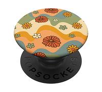 Retro Hippie Flower Power 60s 70s Aesthetic Style & Fashion PopSockets Swappable PopGrip