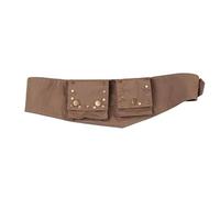 Retro Hippie Waist Bag for Women, Woven Utility Pocket with Rivets, Tribal Pattern Wide Belt, Boho Festival Fanny Pack