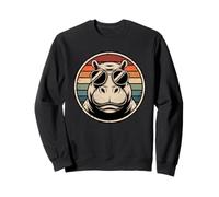 Retro hippopotamus With Sunglasses Vintage Cool Animal Sweatshirt