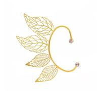 Retro Hollow Leaf Ear Hanging Super Fairy Without Ear Hole Wing Ear Bone Clip Earrings 2022 Women's Fashion Jewelry