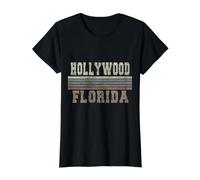 Retro Hollywood Florida Value Graphic T-Shirt, Women, Black, XL