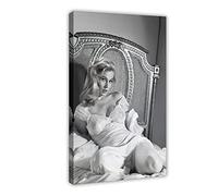 Retro Hollywood Movie Star Anita Ekberg Canvas Poster Bedroom Decor Sports Landscape Office Room Decor Gift Frame-style 08x12inch(20x30cm)