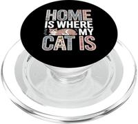 Retro Home Is Where My Cat Is PopSockets PopGrip for MagSafe