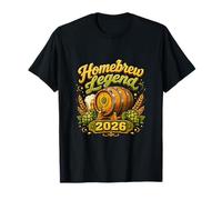 Retro Homebrew Barrel Artisan 2026 Design T-Shirt