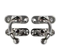 Retro Hook Latch, 2 Pieces Versatile Antique Buckle Hook, Jewelry Box Hook Closure, Retro Style Hasp Hook, Left And Right Hook Latch From Esti