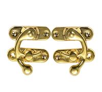 Retro Hook Latch, 2 Pieces Versatile Antique Buckle Hook, Jewelry Box Hook Closure, Retro Style Hasp Hook, Left And Right Hook Latch From Esti