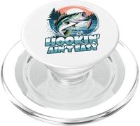 Retro Hookin Ain't Easy Funny Bass Fishing Catch Fisherman PopSockets PopGrip for MagSafe