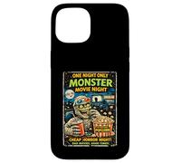 Retro Horror Monster Movie Zombie Drive-In Design Case for iPhone 15