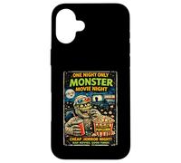 Retro Horror Monster Movie Zombie Drive-In Design Case for iPhone 16 Plus