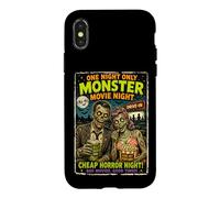 Retro Horror Monster Movie Zombie Drive-In Design Case for iPhone X/XS