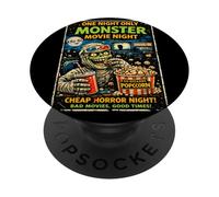 Retro Horror Monster Movie Zombie Drive-In Design PopSockets Adhesive PopGrip