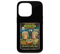Retro Horror Monster Popcorn Drive-In Design Case for iPhone 13 Pro
