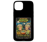 Retro Horror Monster Popcorn Drive-In Design Case for iPhone 15 Plus