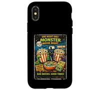 Retro Horror Monster Popcorn Drive-In Design Case for iPhone X/XS