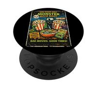 Retro Horror Monster Popcorn Drive-In Design PopSockets Adhesive PopGrip