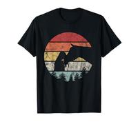 Retro Horse Girl Aesthetic Sunset Silhouette T-Shirt